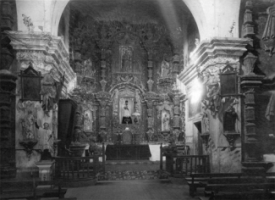 Interior view of the Mission of San Xavier del Bac Interior view of the Mission of San Xavier del Bac