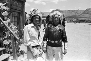 Old Tucson: Jean P. Belondondo and Grandson of Geronimo - July 17 1969